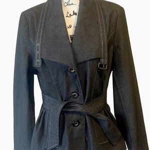 Robert Louis Gray Denim Jacket with Spandex | Women’s Size 12